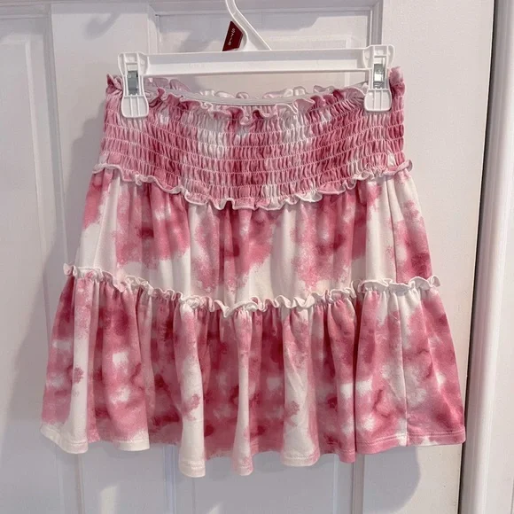 Beautees Pink Tie Dye Skirt and Top Set Girls 7/8 - Picture 4 of 5